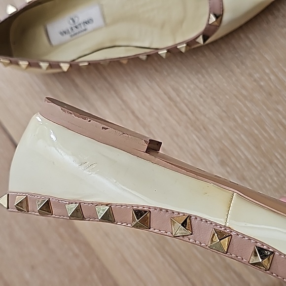VALENTINO rockstud blallet flat in Patent Leather - Picture 4 of 7